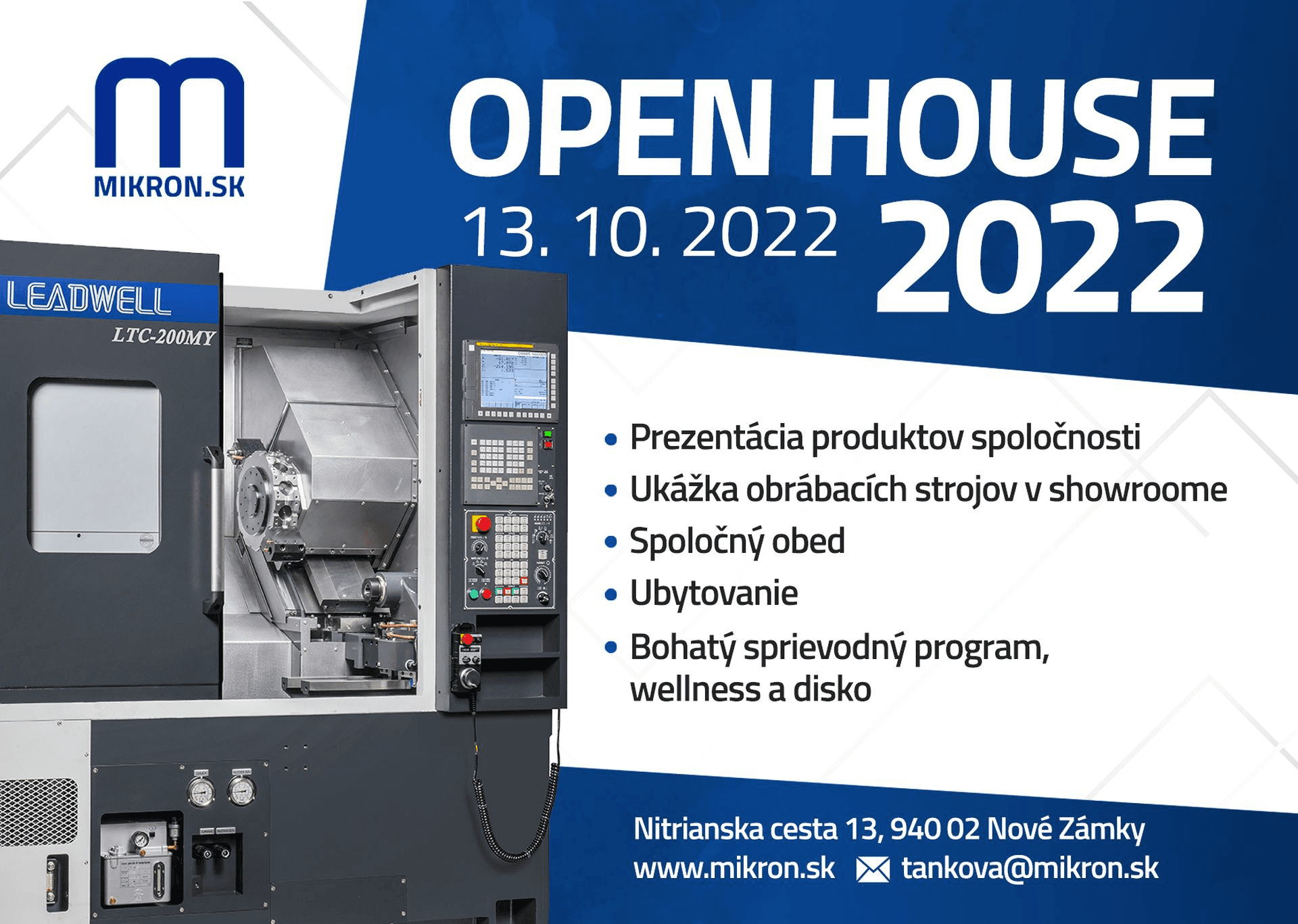 Pozvánka MIKRON OPEN HOUSE 2022 - október