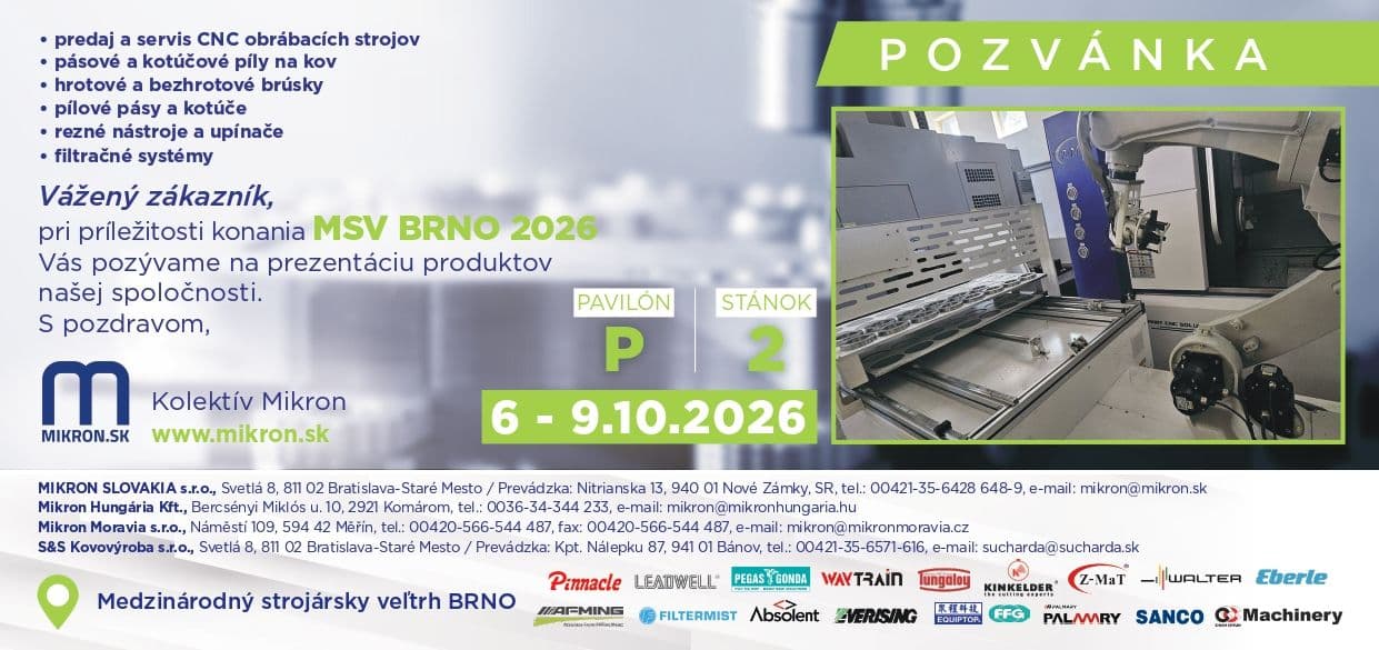 Navštívte nás na MSV Brno 2026